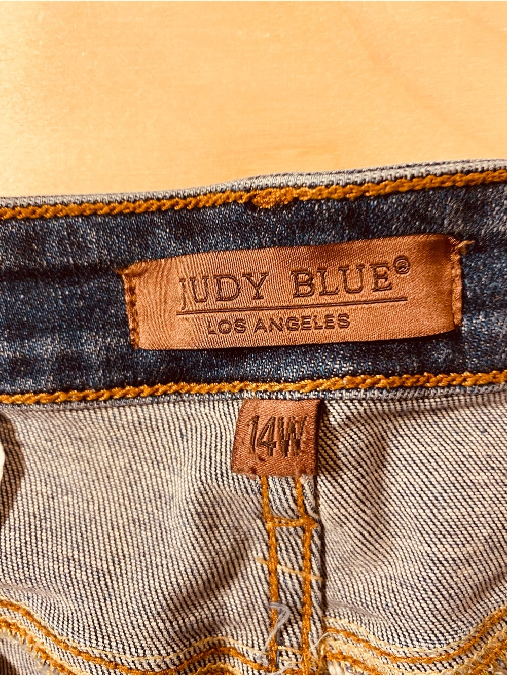 Judy Blue Distressed Dark Blue Boyfriend Jeans 14W (SY) - Picture 7 of 11